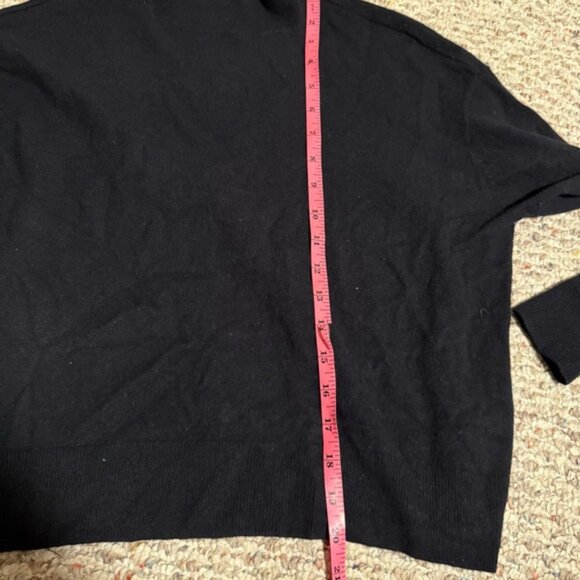 EVERLANE Pullover Mock Neck 100% Cashmere Sweater Black- Size Small - Picture 9 of 11